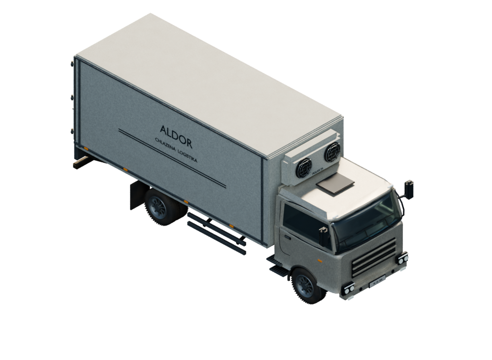Industrial refrigerated distribution truck